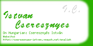 istvan cseresznyes business card