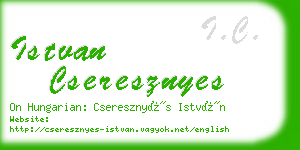istvan cseresznyes business card